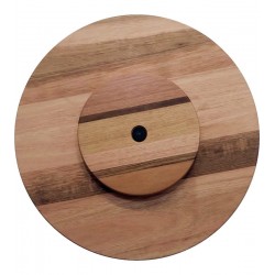 Tabua 34,5cm Giratória Em Madeira Para Frios